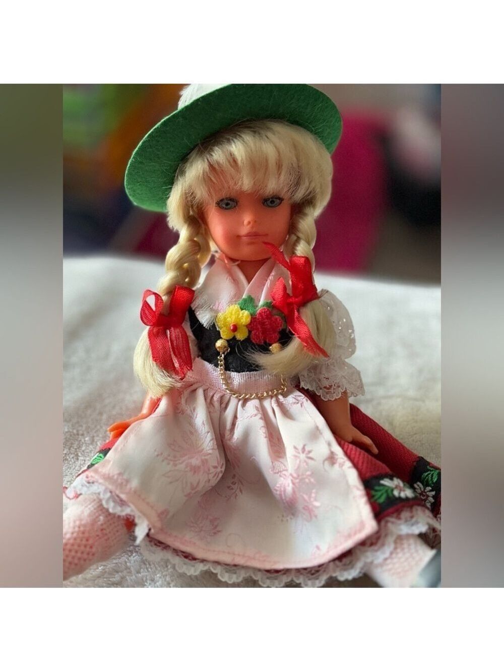 Vintage German Mid Century Sweetheart Folk Doll Collectible Rare